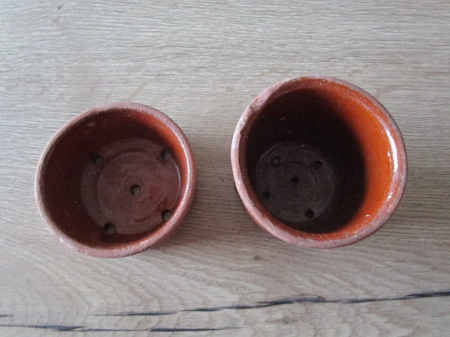 LOT DE 2 Pots A Faisselle Egouttoir Tripode Anciens En Terre Cuite ...