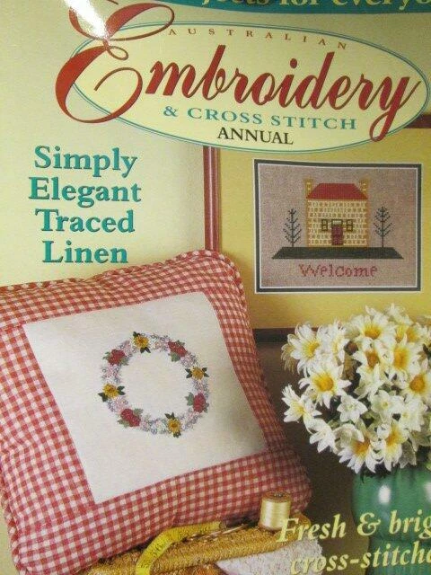 Australian Embroidery & Cross Stitch 2001 Annual-Apple Tree/Clowns/Lemons/Welcom