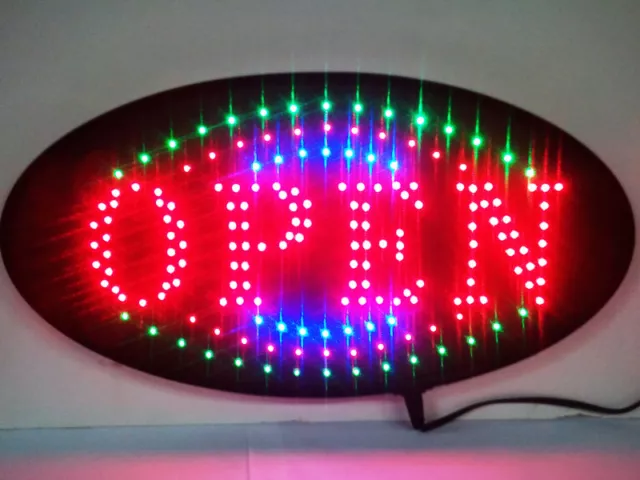 LED Neon Light Animated Motion OPEN Business Sign R161N