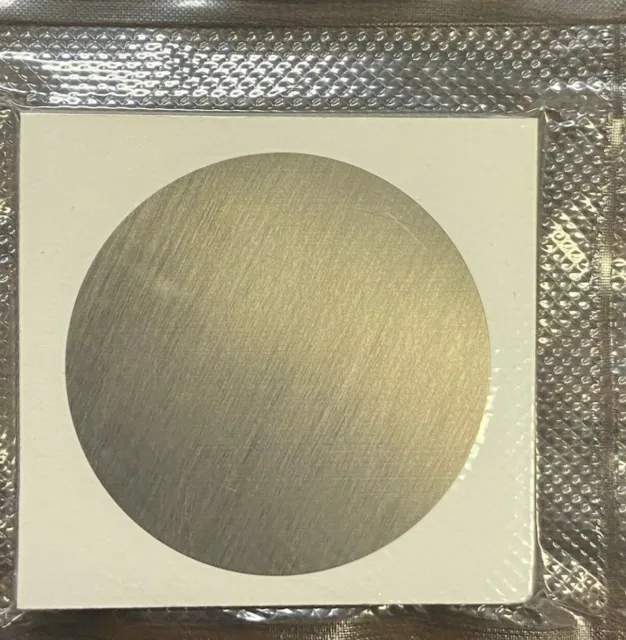 Platinum SEM Sputter target: Pt 99.99% pure, 54mm diameter x 0.1mm thick