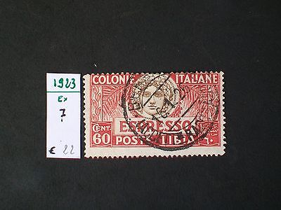 COLONIE LIBIA 1923 ESPRESSI n.7 60c US 