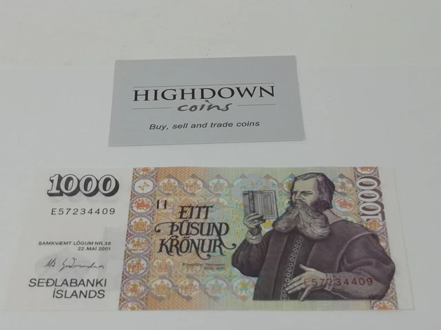 ICELAND: 1000 kronur banknotes circulated (left over holiday money) ISK (409)