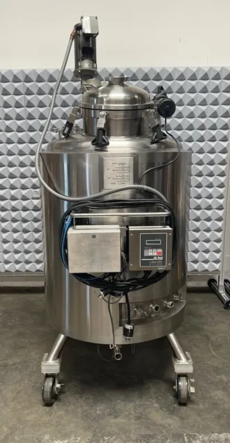500L Stainless Steel Jacketed Reactor w/Agitator 45 PSI Internal 154 PSI Jacket