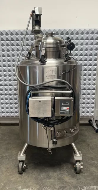 500L Stainless Steel Jacketed Reactor w/Agitator 45 PSI Internal 154 PSI Jacket
