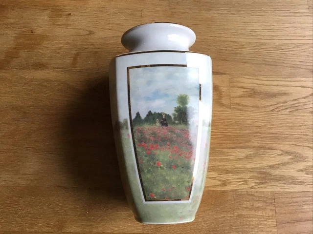 Vase Goebel Monet Le Pont Japonais – Porcelaine Multicolore – Édition Décorative