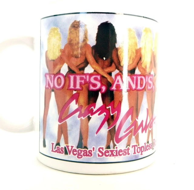 Vintage Rare Crazy Girls Coffee Tea Mug Cup Las Vegas Riviera Hotel & Casino EUC