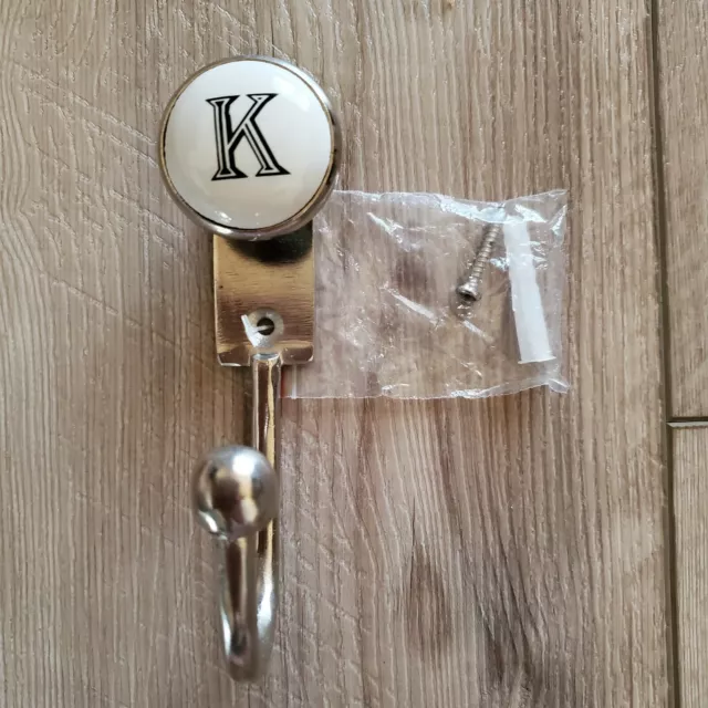 New Single Hook With K Initial Clothing Hook Hat Coat Clothes Towel Organizer