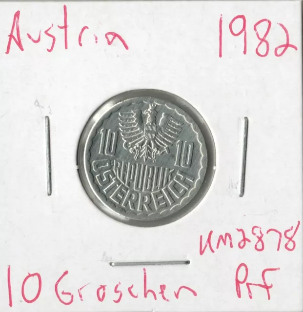 Coin Austria 10 Groschen 1982 KM2878