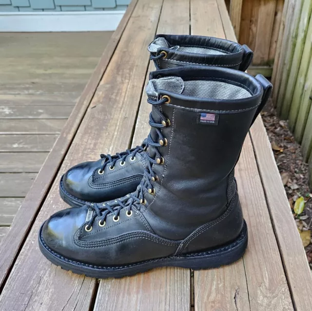 DANNER SUPER RAIN Forest Gore-Tex Work Boots Black Size 11 D Made In ...