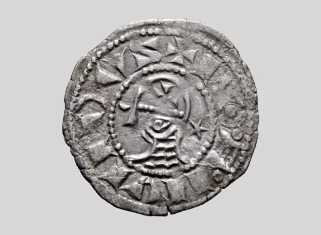 Crusaders (1163-1188 AD) Bohemond AR Denier. Antioch Mint #CR 12343