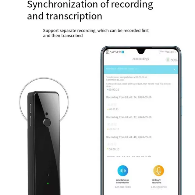 Smart Recording Translator Voice Translator Device Support Offline