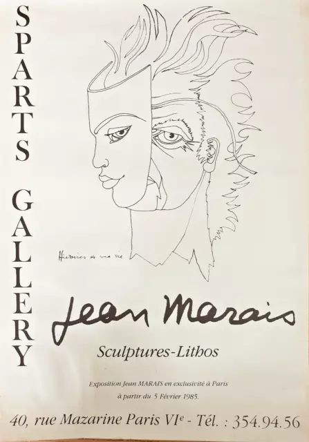 Jean Marsh - Cartel Original Exposición - Sparts Gallery París - Raro - 1985