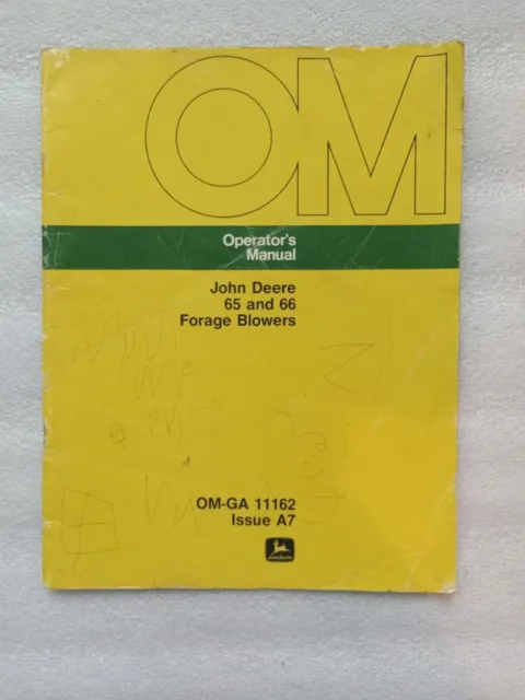 John Deere 65 66 Forage Silage Blower Operators Manual