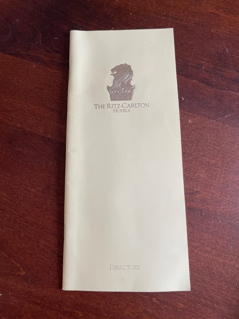 Vintage The Ritz Carlton Directory, 1990s? 1980s?