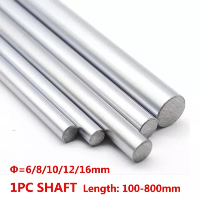 6-8mm 10mm 12mm 16mm OD Linear Shaft 100-800mm Cylinder Liner Rail Optical Axis
