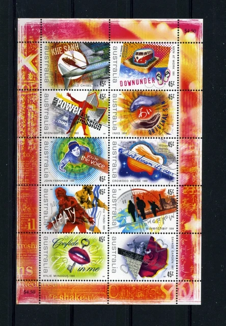 AUSTRALIA   MNH     1943 Sht 10   Rock and Roll artists    AA691