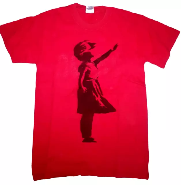 BANKSY DISMALAND SHIRT Banksy Girl With Red Balloon Canvas 🅱🅰🅽🅺🆂🆈 249.