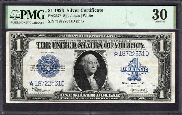 1923 $1 STAR Silver Certificate PMG 30 Fr.237* Item #1994749-001