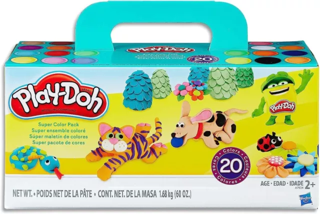 Play-Doh Super Colour Pack inc 20 Tubs of Dough Creative Kids Toys - Ages 2+ NEW