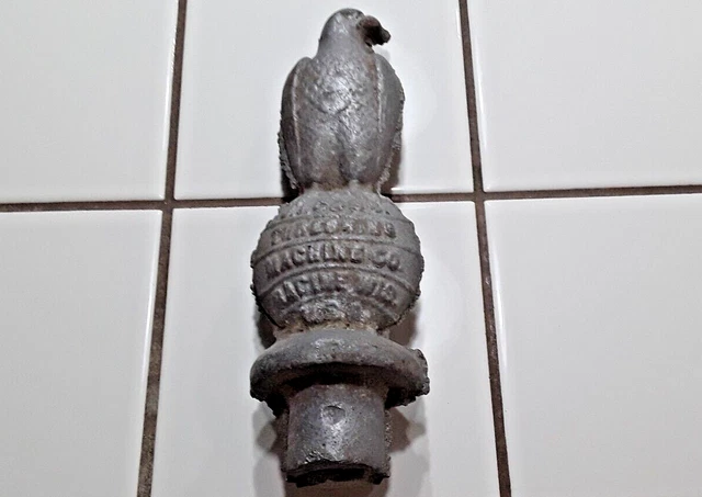 Rare JI CASE THRESHING MACHINE CO FENCE POST TOPPER Racine UNUSED Unfinished