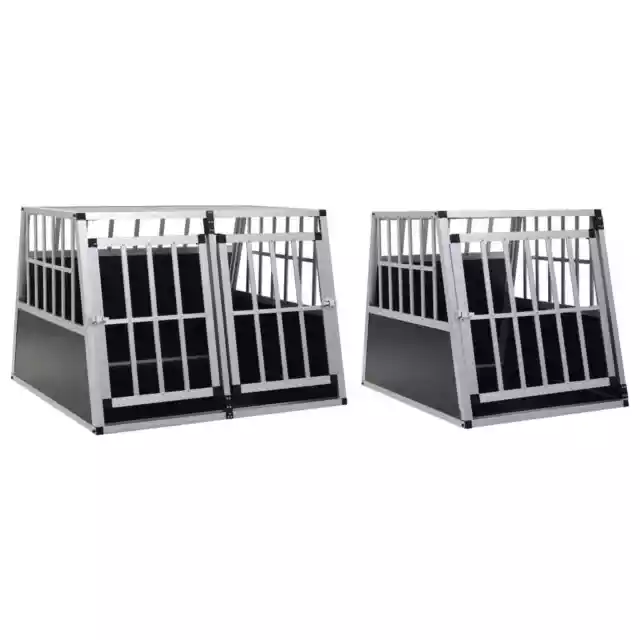 Dog Cage with Single Door Pet Puppy House Carrier Crate Multi Sizes vidaXL