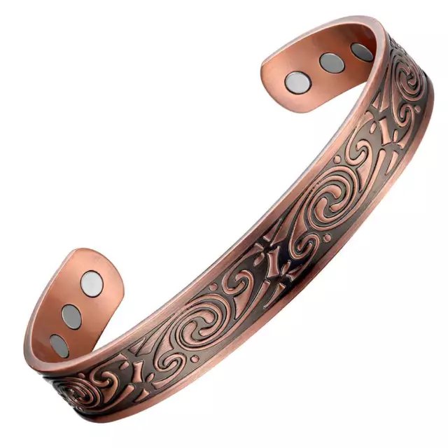 Cross Pure Copper Magnetic Bracelet Balance Power Energy Arthritis Pain relief