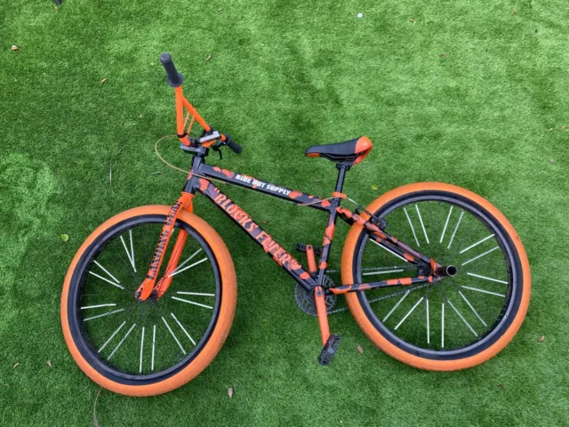 SE Blocks Flyer 26-inch BMX Freestyle Bike-Orange Camo