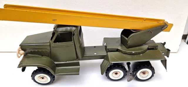 GAMA CAMION GRUE a godet gros jouet ANCIEN DE COLLECTION en tole genre joustra provenance allemagne - Jeux & Jouets