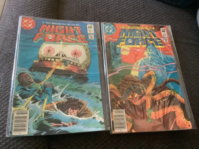 NIGHT FORCE #3 #9 Lot of 2 Comic Books DC COMICS 1982