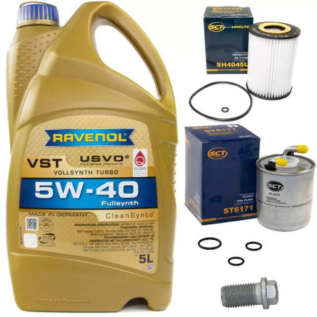 5L Olio Set Ispezione Carburante Filtro Olio Vite Olio per Mercedes 231 Ps