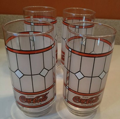 tiffany style coca cola glasses