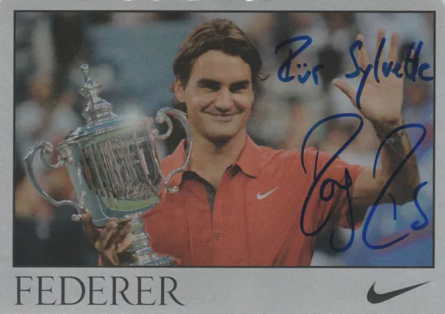 ROGER FEDERER: Signed Célébrity- Autograph Original Authentic / Tennis Légend.