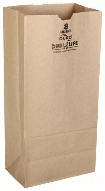 DURO #8 HUSKY DUBL LIFE (Heavy-duty) Brown Kraft paper Bag- 400Pcs