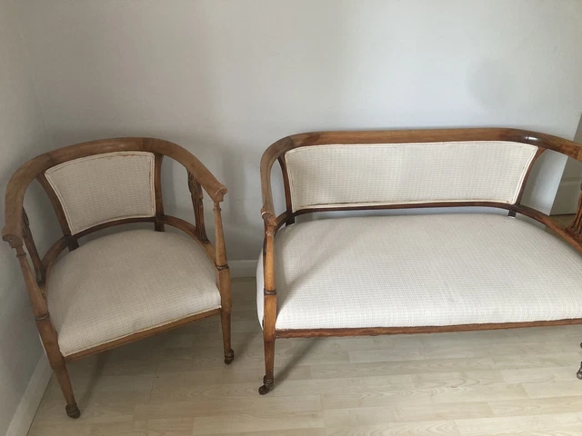 Beautiful Antique Edwardian 3 Piece Salon Suite