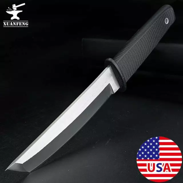 Stainless Steel Long Plastic Handle Outdoor Tactical Knife ABS Sheath, Sports