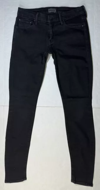 MOTHER Jeans The Looker Women's 26 Black A Model Spy Low Rise Skinny Stretch EUC