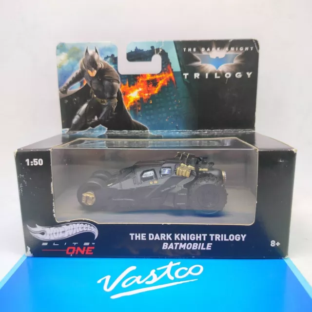 Hot Wheels Elite One DC BATMAN THE DARK KNIGHT TRILOGY Batmobile 1:50 BLY18