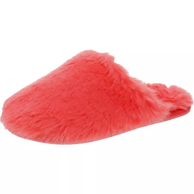 Joules Womens Cosy Orange Faux Fur Slide on Scuff Slippers Shoes 5/6 BHFO 5132