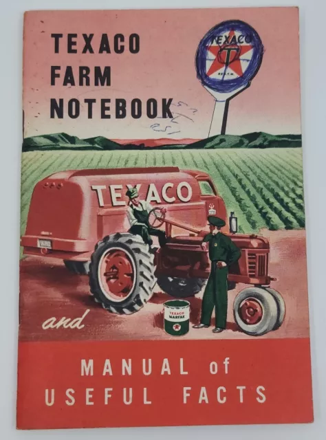 Vintage 1953 Texaco Motor Oil Farm Notebook Manual Of Useful Facts