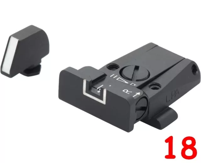 Lpa Sight Set For Glock 17, 19, 20, 21, 22, 23, 25, 26, 27, 28, 29, 30, 31, 32