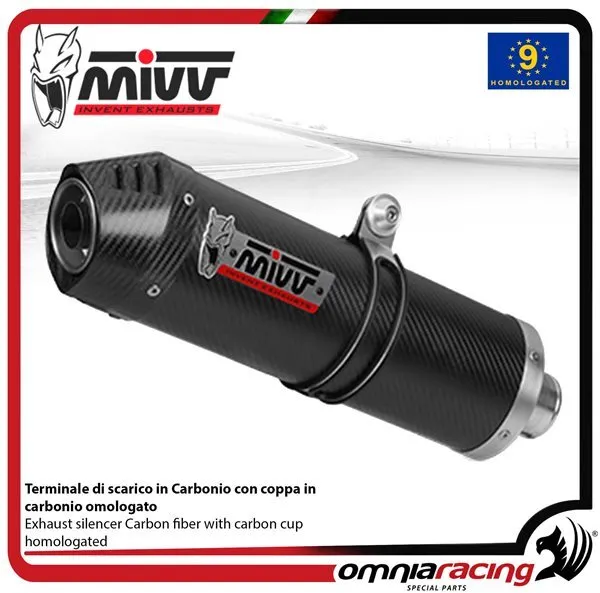 Mivv exhaust Oval approved carbon Honda CBR600RR 2003-2004