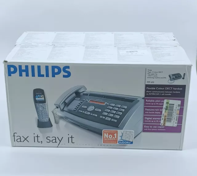 TOP Philips Magic 5 Color Voice DECT Faxgerät Telefon AB SMS Mobilteil NEU