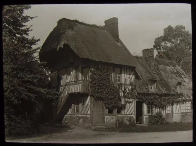 Glas magische Laterne Rutsche L'HOTELLERIE NO1 DATIERT 1905 FOTO FRANKREICH