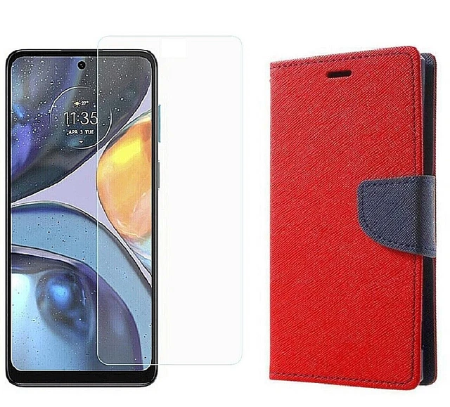 Etui Coque Housse Portefeuille + Verre Trempé pour Motorola Moto E20 E30 E40