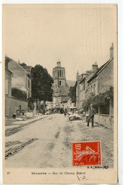 SEZANNE - Marne - CPA 51 - la rue du Champ Benoit -
