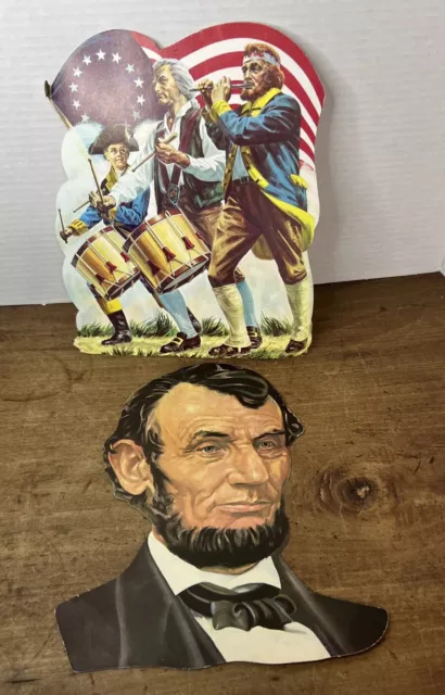 Vintage Die Cuts Patriotic-Abraham Lincoln, Spirit Of ‘76