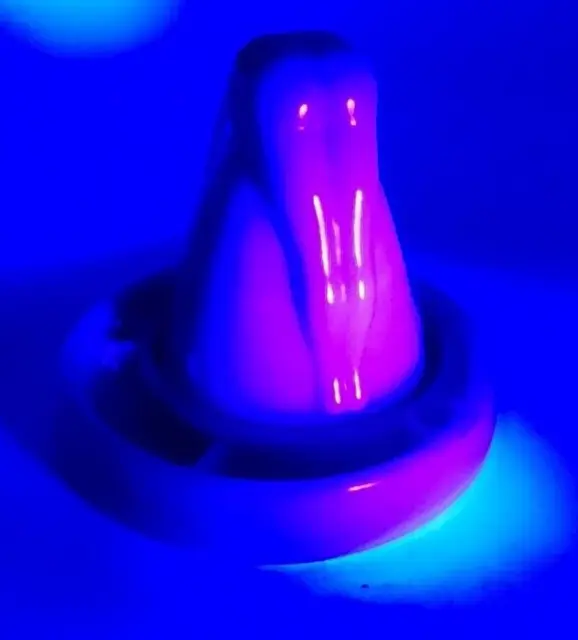 Purple Shine Bottoms Up Shot Glass Cup McKee Style JADEITE W/JADEITE Coaster