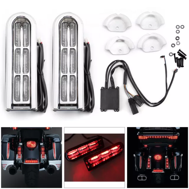 LED Insert Saddlebag Filler Support Lights Pour Touring Electra Glide ChromeC A