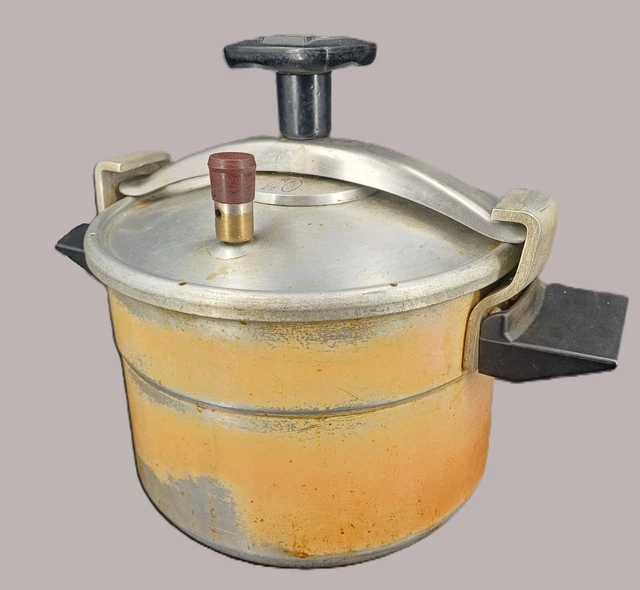 Cocotte-Minute SEB INOX 8L Vintage – 3 Poignées Orange, Panier, Induction, Rare