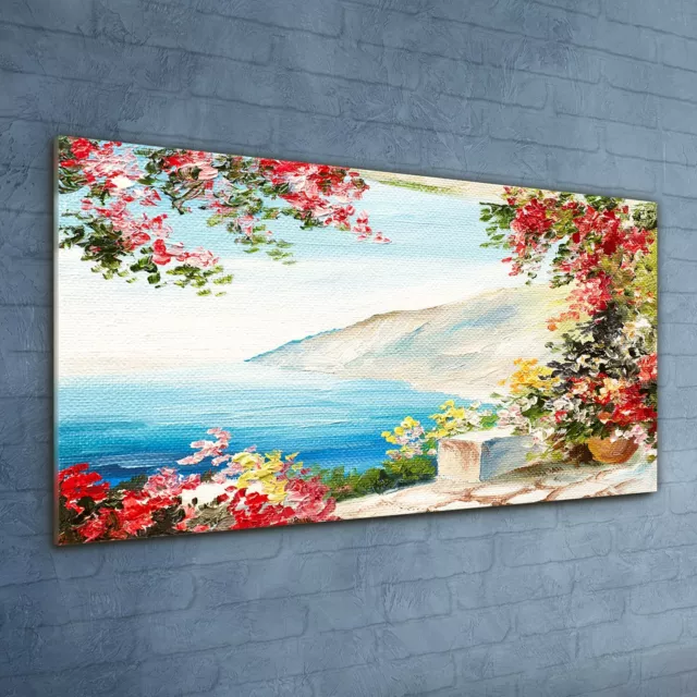 Druck auf Glas Wandbilder Glasbild 120x60 Ölgemälde Meeresblick